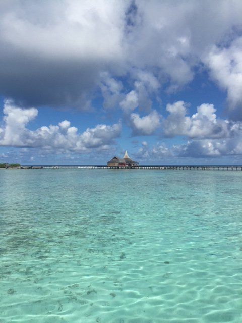 A small island in the middle of the ocean