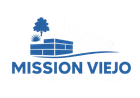 Mission Viejo Block & Retaining Walls logo with a blue and gray block wall icon and clean professional branding.