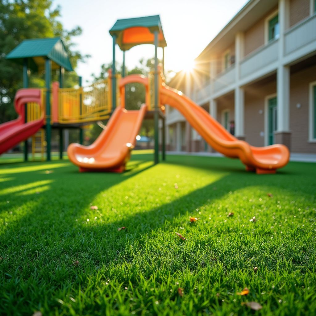 playground with artificial grass