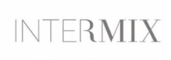 The word intermix is on a white background.
