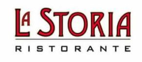 La storia ristorante logo on a white background