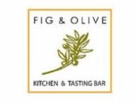 The logo for fig & olive kitchen & tasting bar.