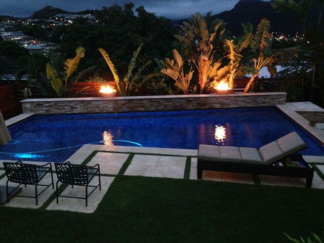 Lights Around The Pool — Kailua, HI — Pacific Pool & Spa