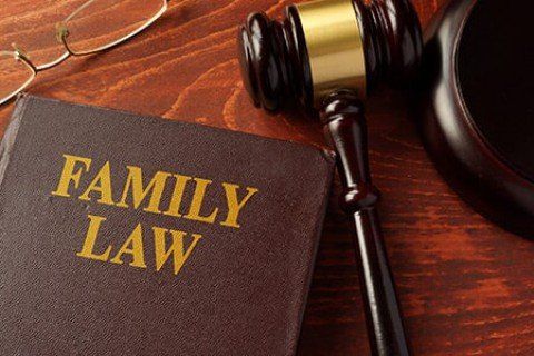 Book with Title Family Law and Gavel on Side — Family Law Attorney in Amarillo, TX