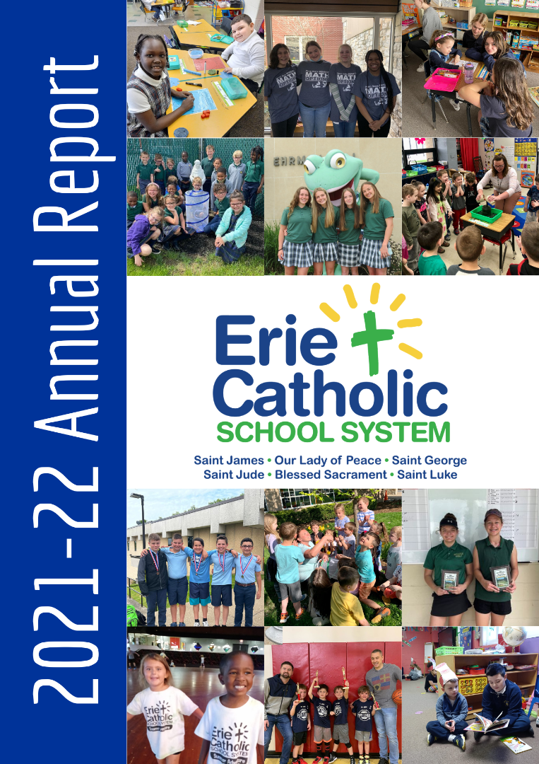 The cover of the erie catholic school system annual report
