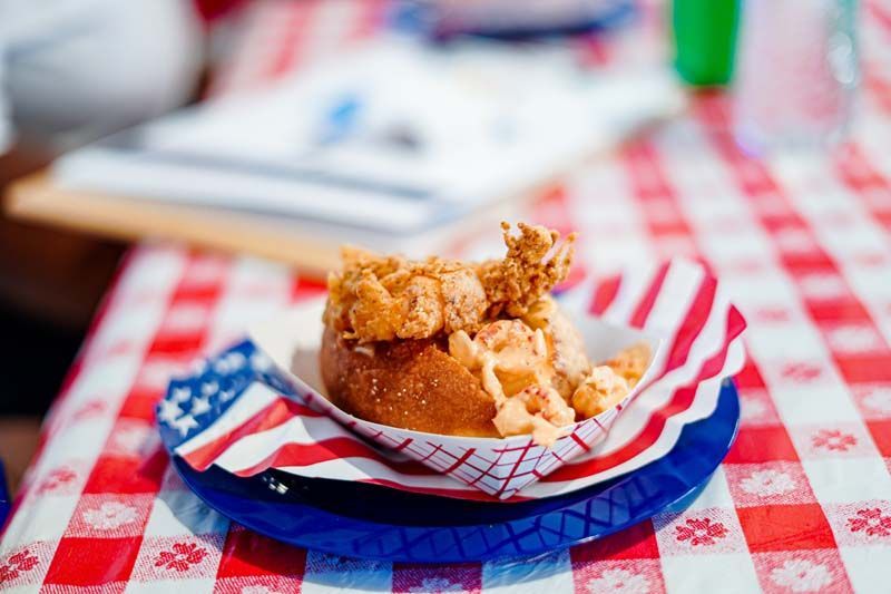 A close up of a plate of food on a table.