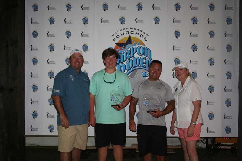 A group of people are posing for a picture in front of a wall that says depot ridge