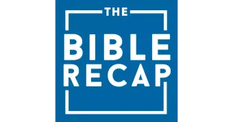 The bible recap logo is blue and white on a white background.