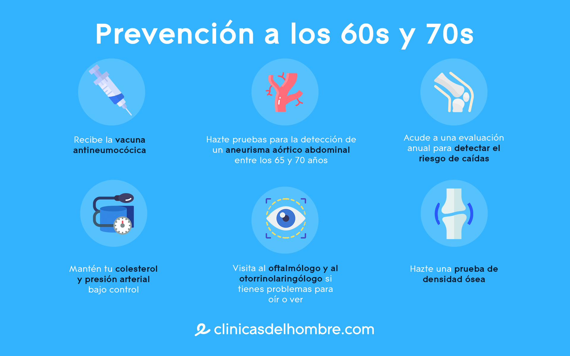 Salud preventiva hombres a los 60s y 70s