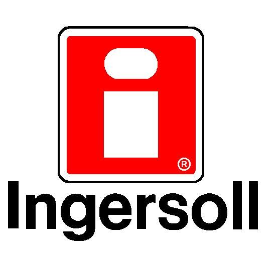 Ingersoll logo: red square with white symbol above black company name