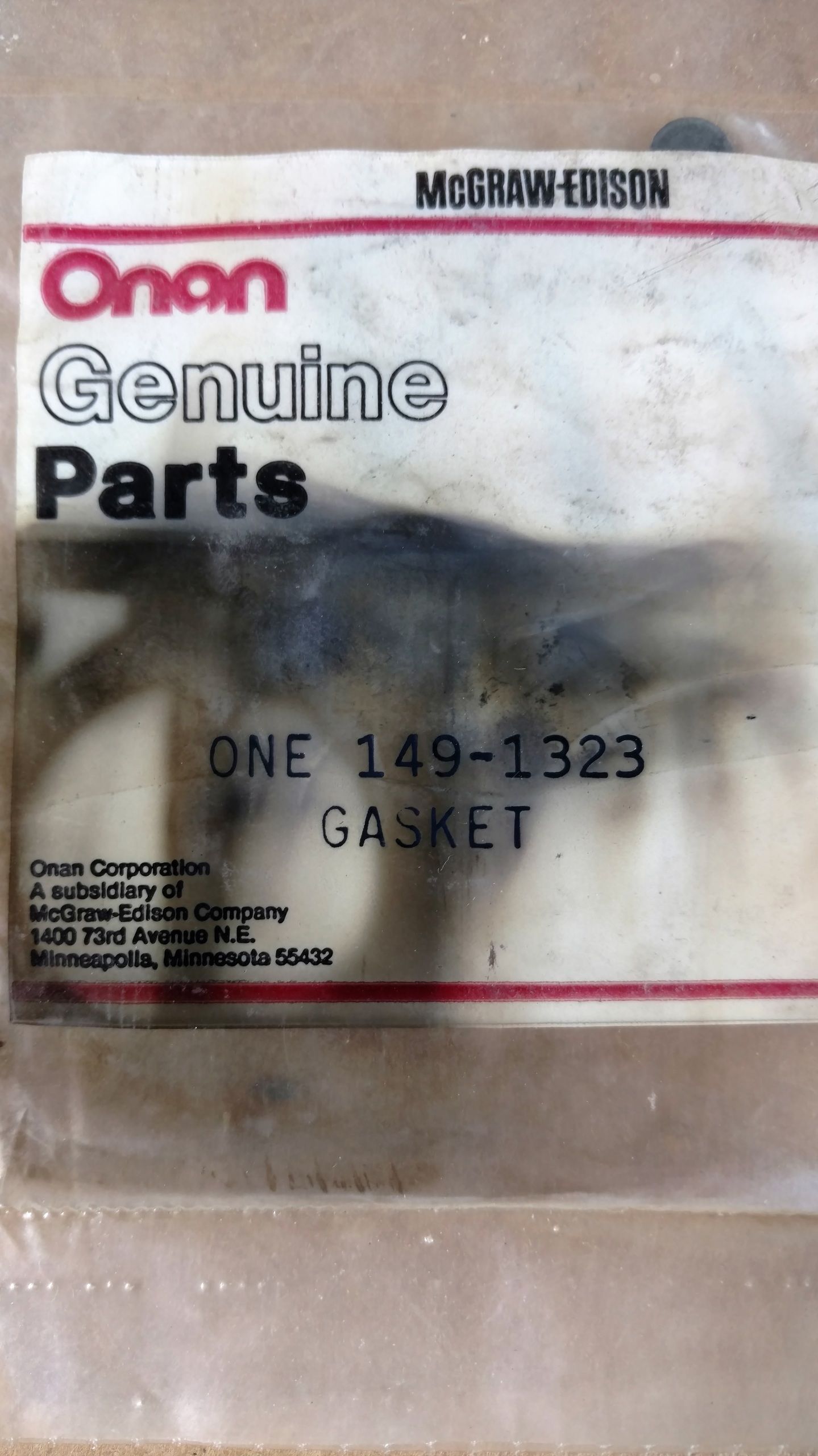 Plastic bag labeled 