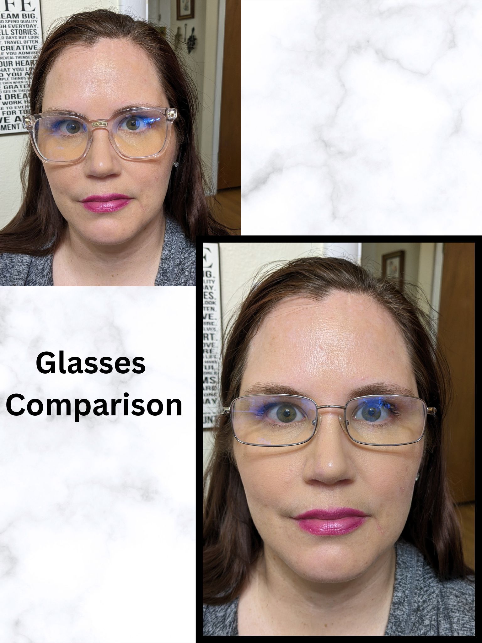 Before & After Looking at your glasses frames