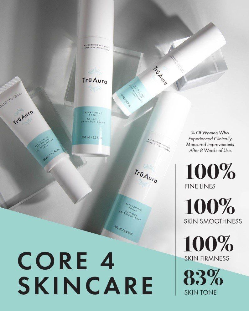 Becky Hume's TruAura Core 4 Skincare