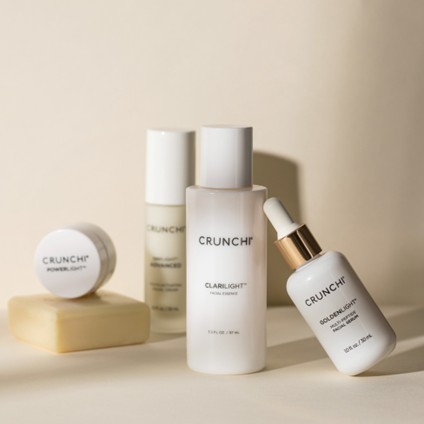 A bottle of tru aura lotion is sitting on a table