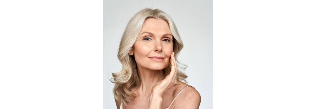 Beautiful older woman with healthy skin