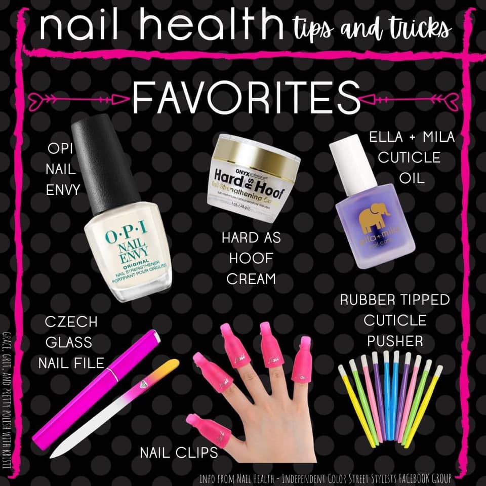 A poster showing nail health tips and tricks