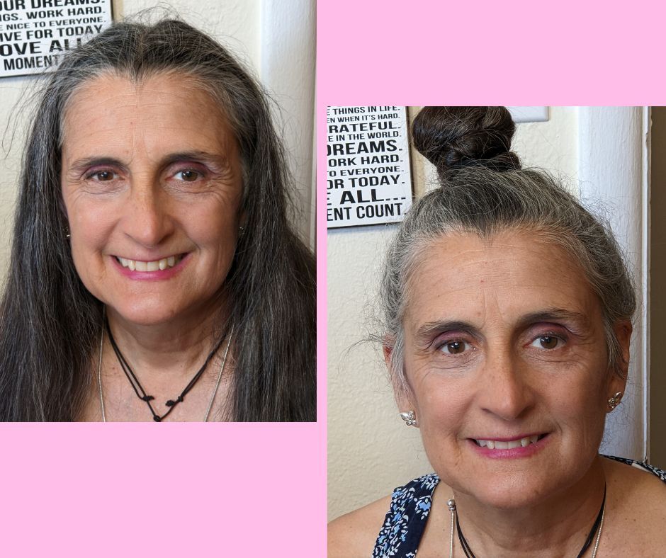 Before & After anti-aging hair style Color Me A Season