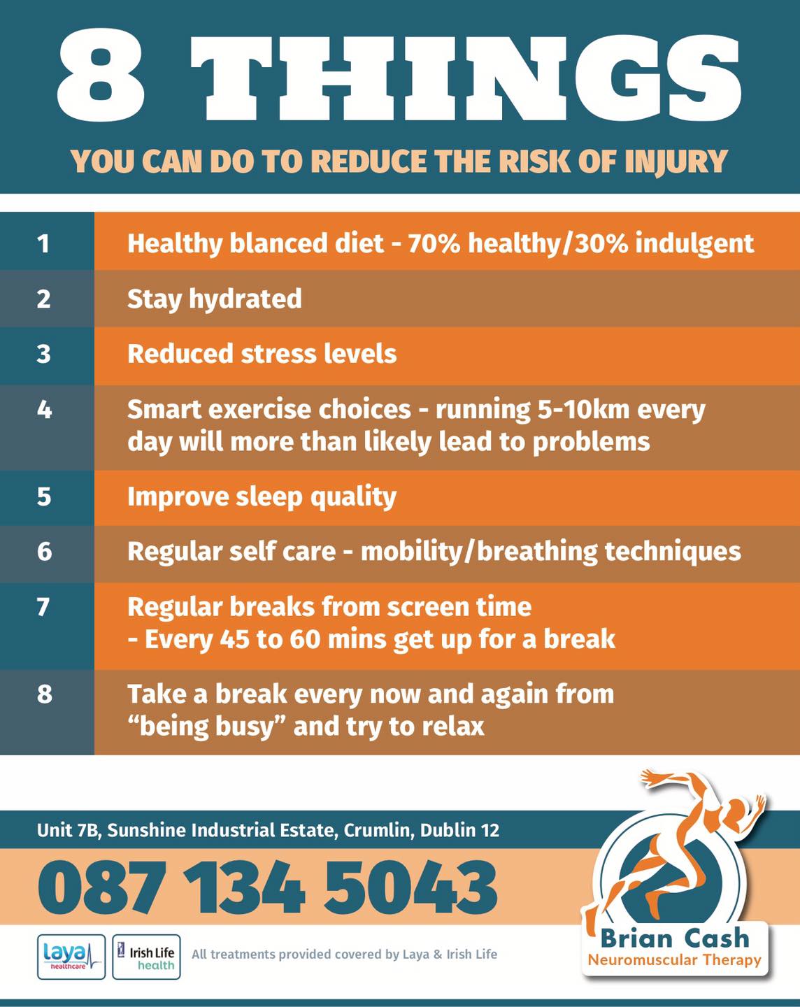 8 Things to reduce Injury Information 