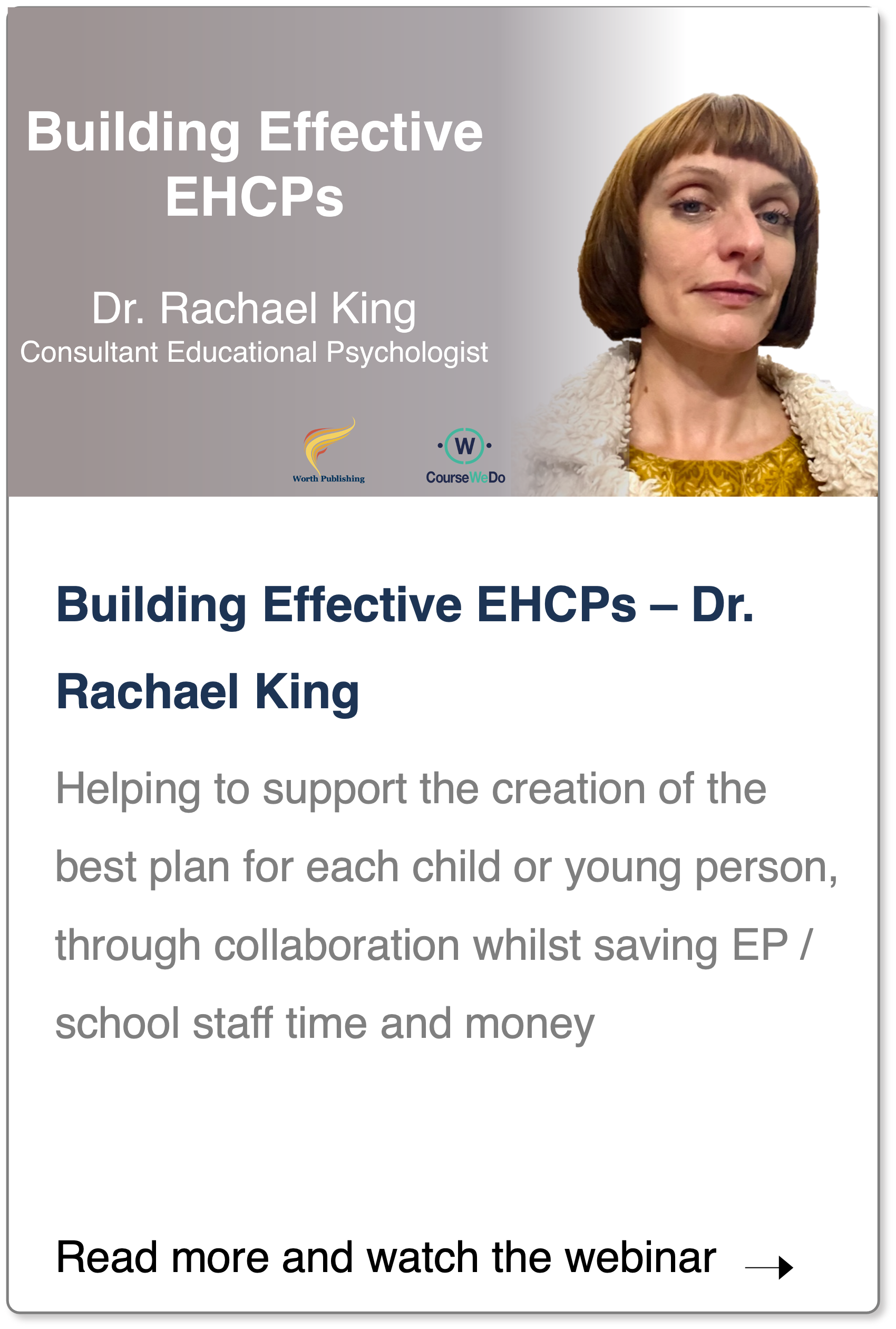 Helping to support the creation of the best plan for each child/young person, through collaboration whilst saving EP/school staff time and money