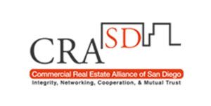 A logo for the commercial real estate alliance of san diego