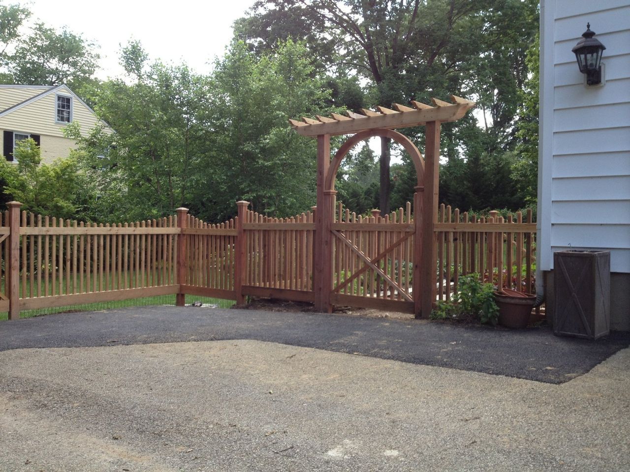 Side View Of Wooden Garden Structure — Hatboro, PA — Main Street Fence