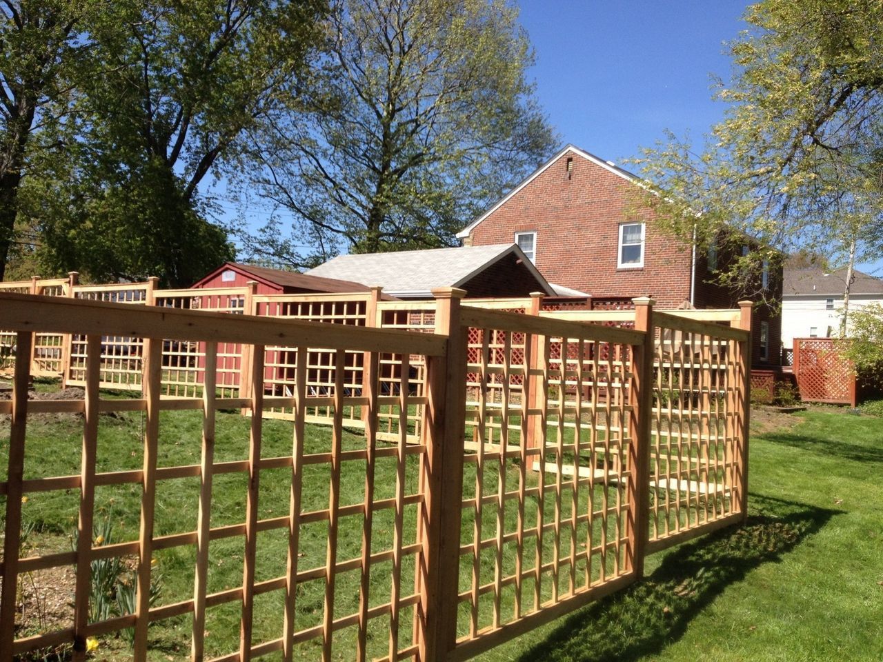 View Of Framed Panel In Yard — Hatboro, PA — Main Street Fence