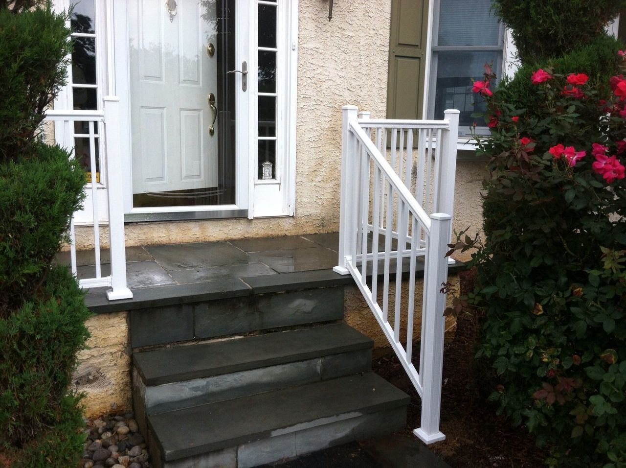 View Of White Railings On Stairs — Hatboro, PA — Main Street Fence