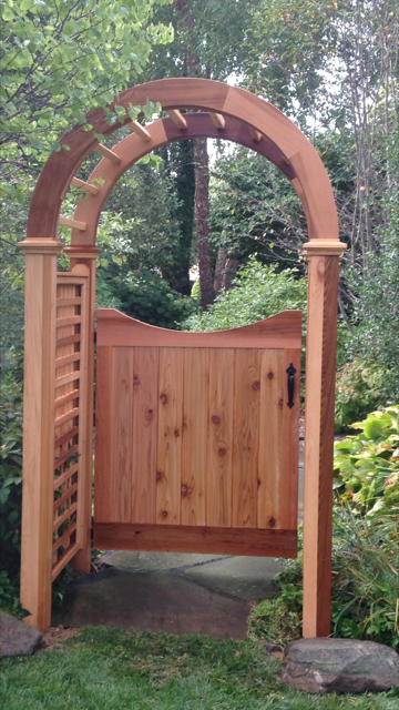 Garden Structure With Brown Gate — Hatboro, PA — Main Street Fence