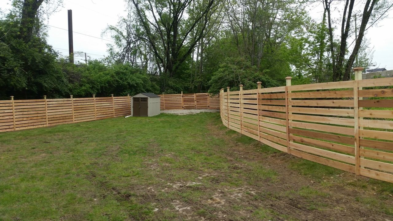 View Of Horizontal Fence On Grass — Hatboro, PA — Main Street Fence