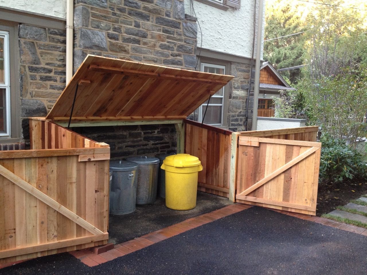 Open Trash Enclosure — Hatboro, PA — Main Street Fence