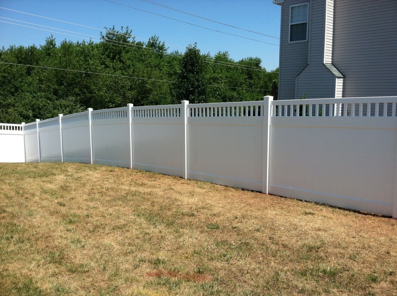 View Of Vinyl Fence From Outside — Hatboro, PA — Main Street Fence