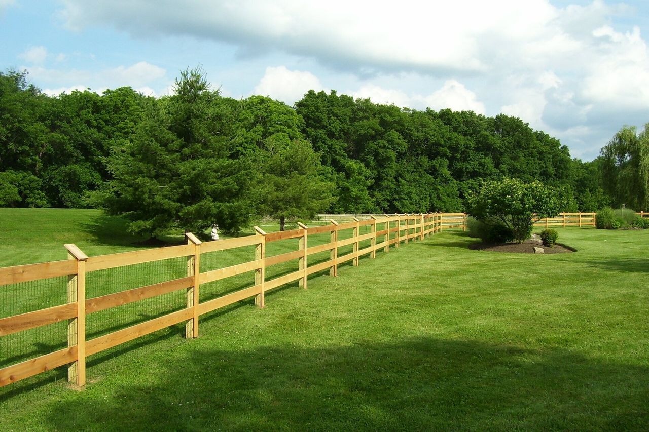Rail Fence On Grass — Hatboro, PA — Main Street Fence