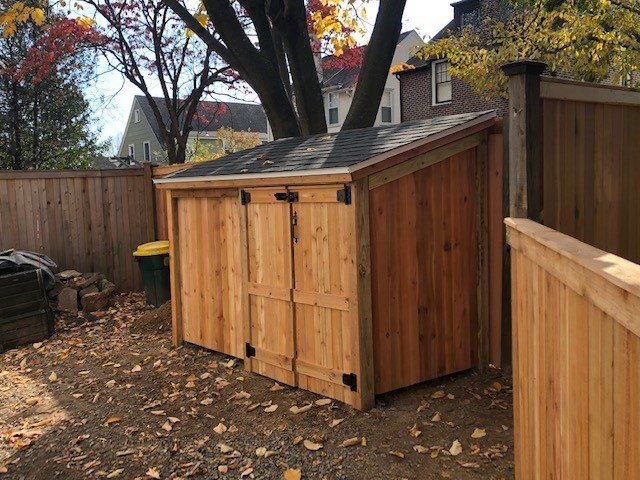 Side View Of Trash Enclosure With Lid — Hatboro, PA — Main Street Fence