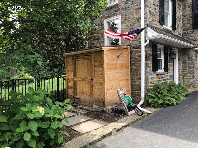 Trash Enclosure Beside House — Hatboro, PA — Main Street Fence
