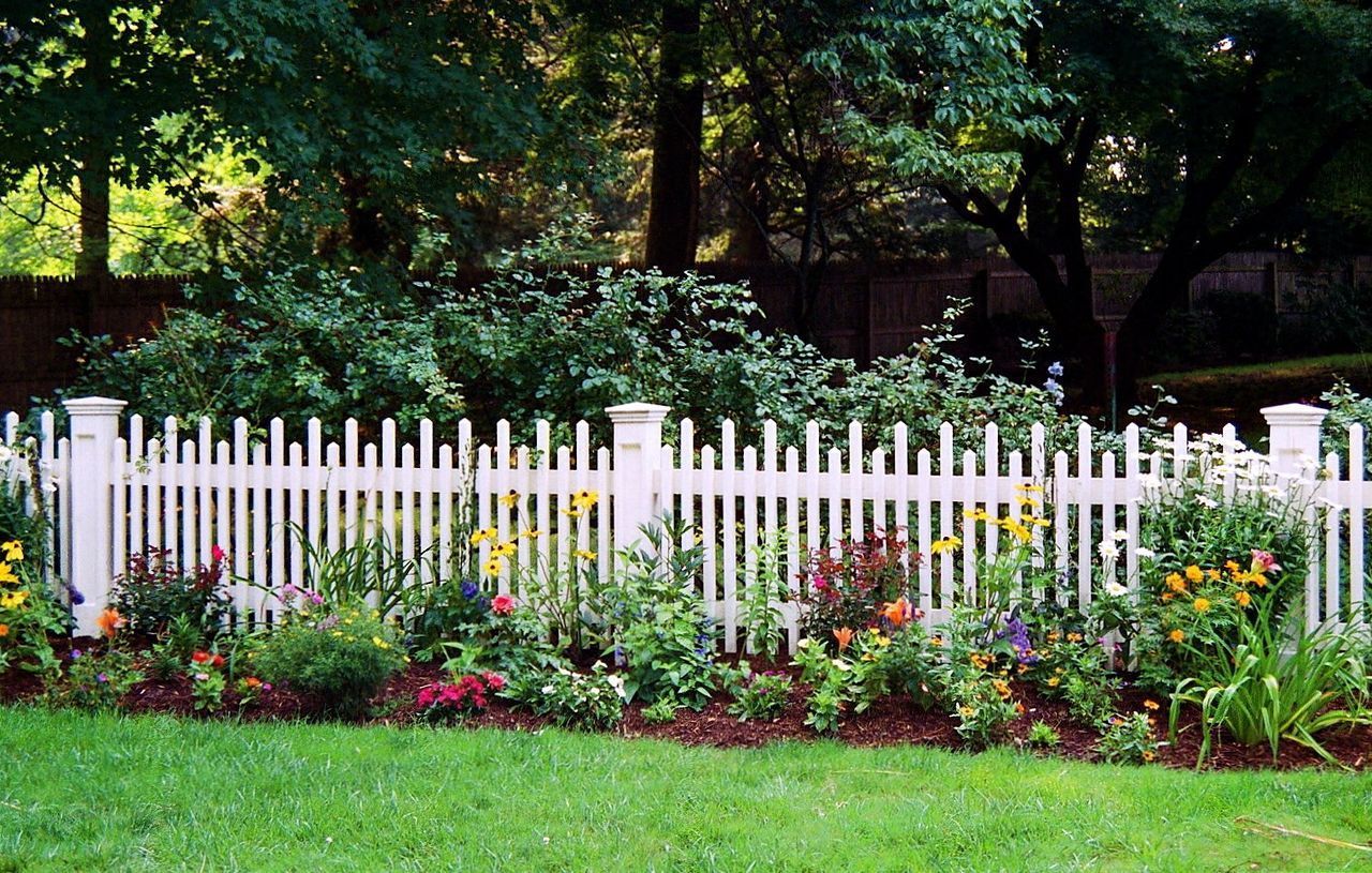 Two By Two Picket Fence With Plants — Hatboro, PA — Main Street Fence