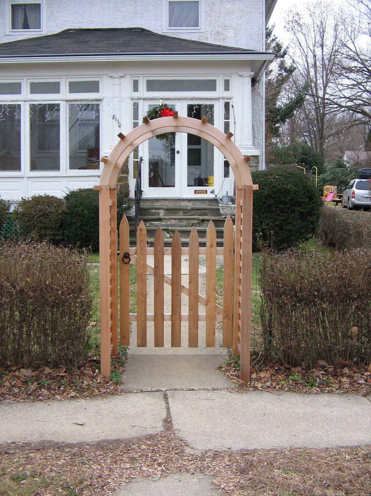 Wooden Garden Structure In Front Of House — Hatboro, PA — Main Street Fence