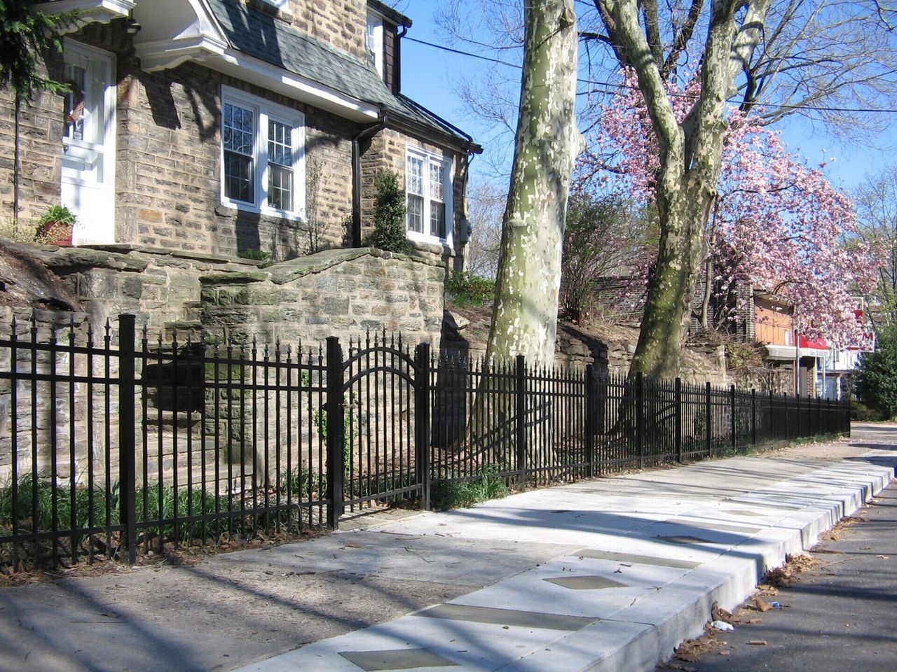 Aluminum Fence Beside Walkway — Hatboro, PA — Main Street Fence