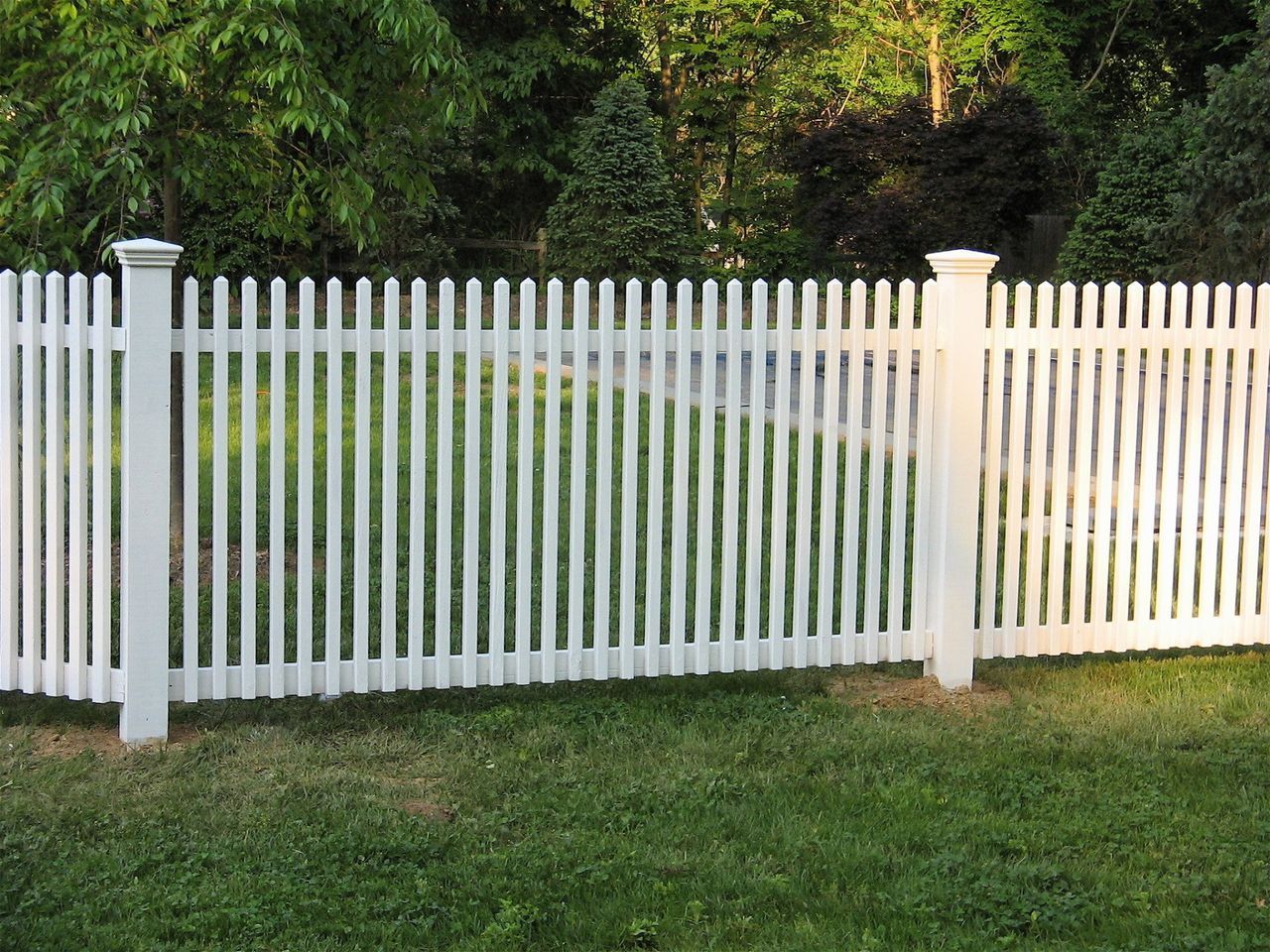 White Two By Two Picket Fence In A Yard — Hatboro, PA — Main Street Fence