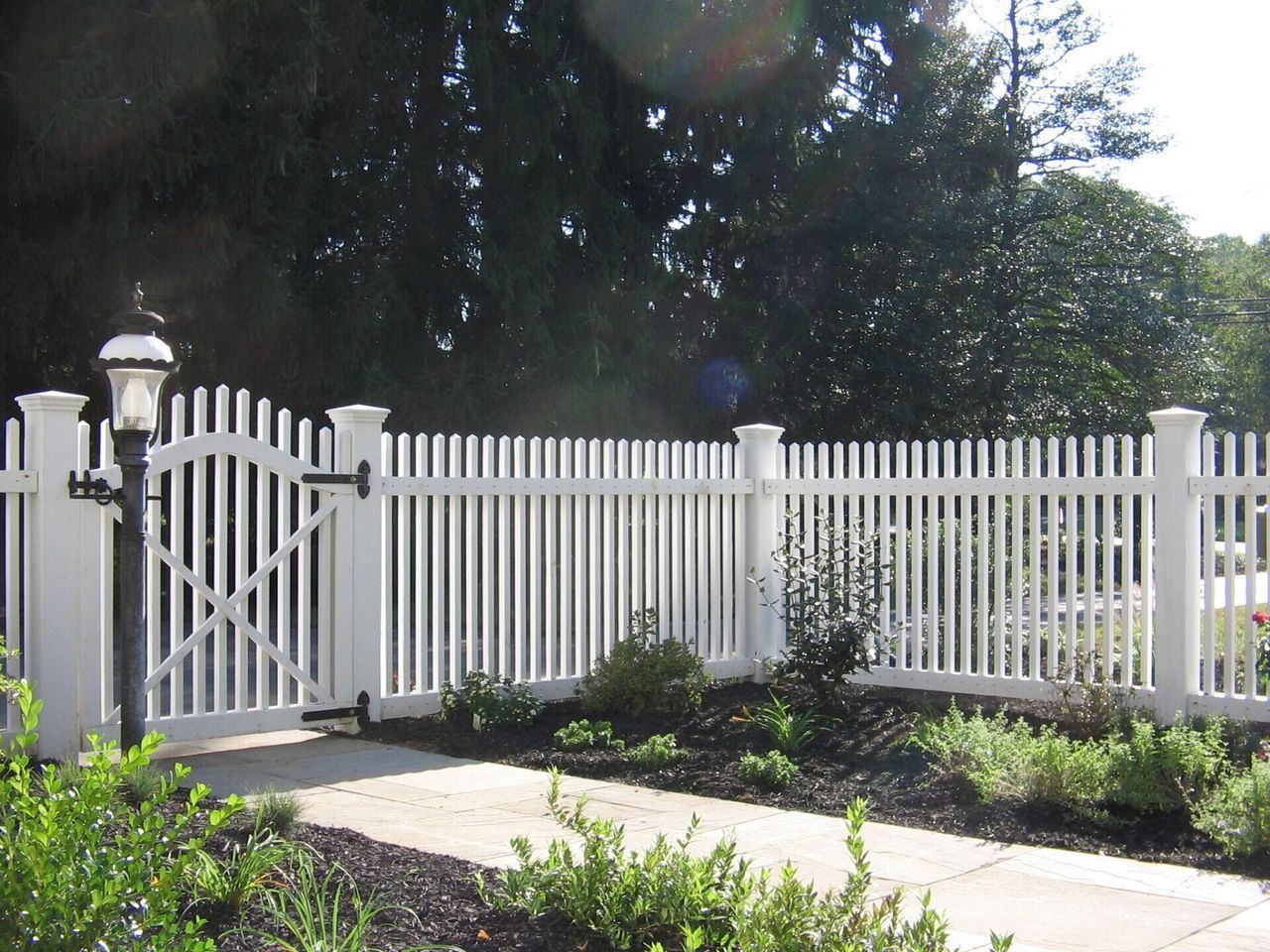 White Two By Two Picket Fence With Walkway — Hatboro, PA — Main Street Fence
