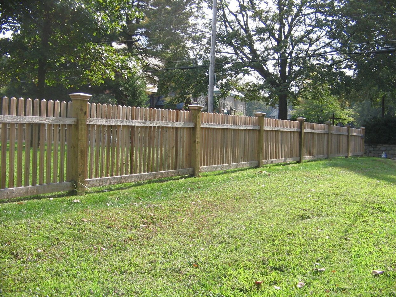 Two By Two Picket Fence In A Yard — Hatboro, PA — Main Street Fence