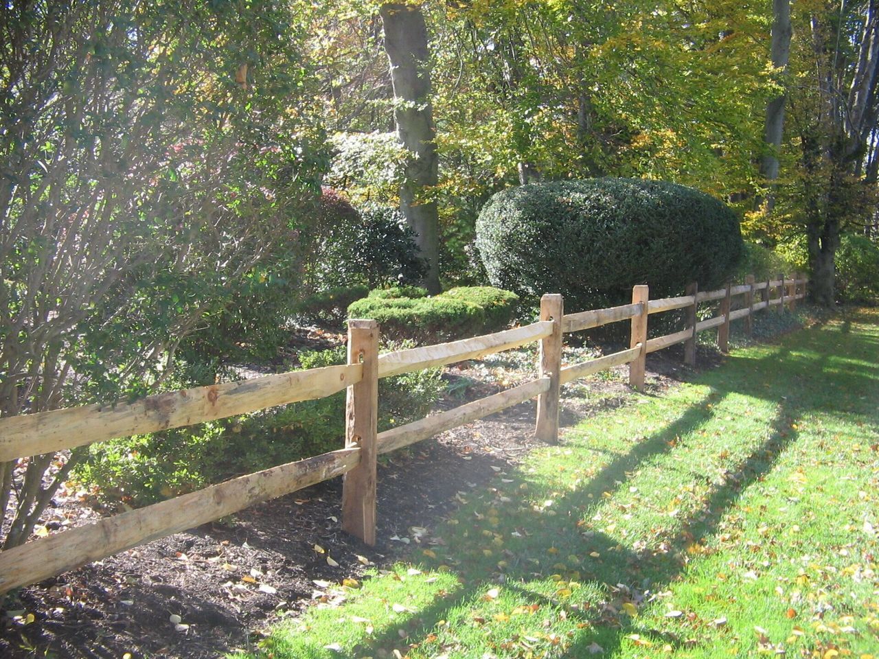 View Of Rail Fence With Plants — Hatboro, PA — Main Street Fence