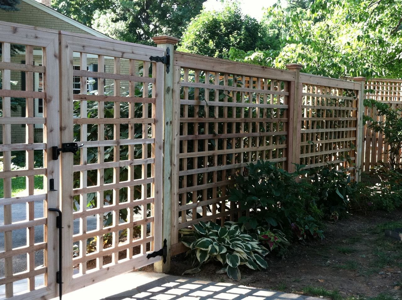 View Of Framed Panel With Plants — Hatboro, PA — Main Street Fence