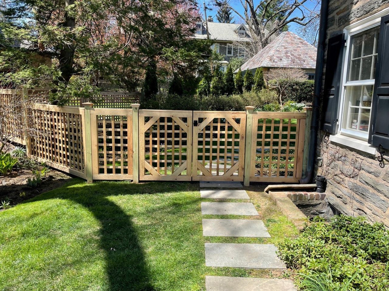 Framed Panel With Stepping Stones — Hatboro, PA — Main Street Fence