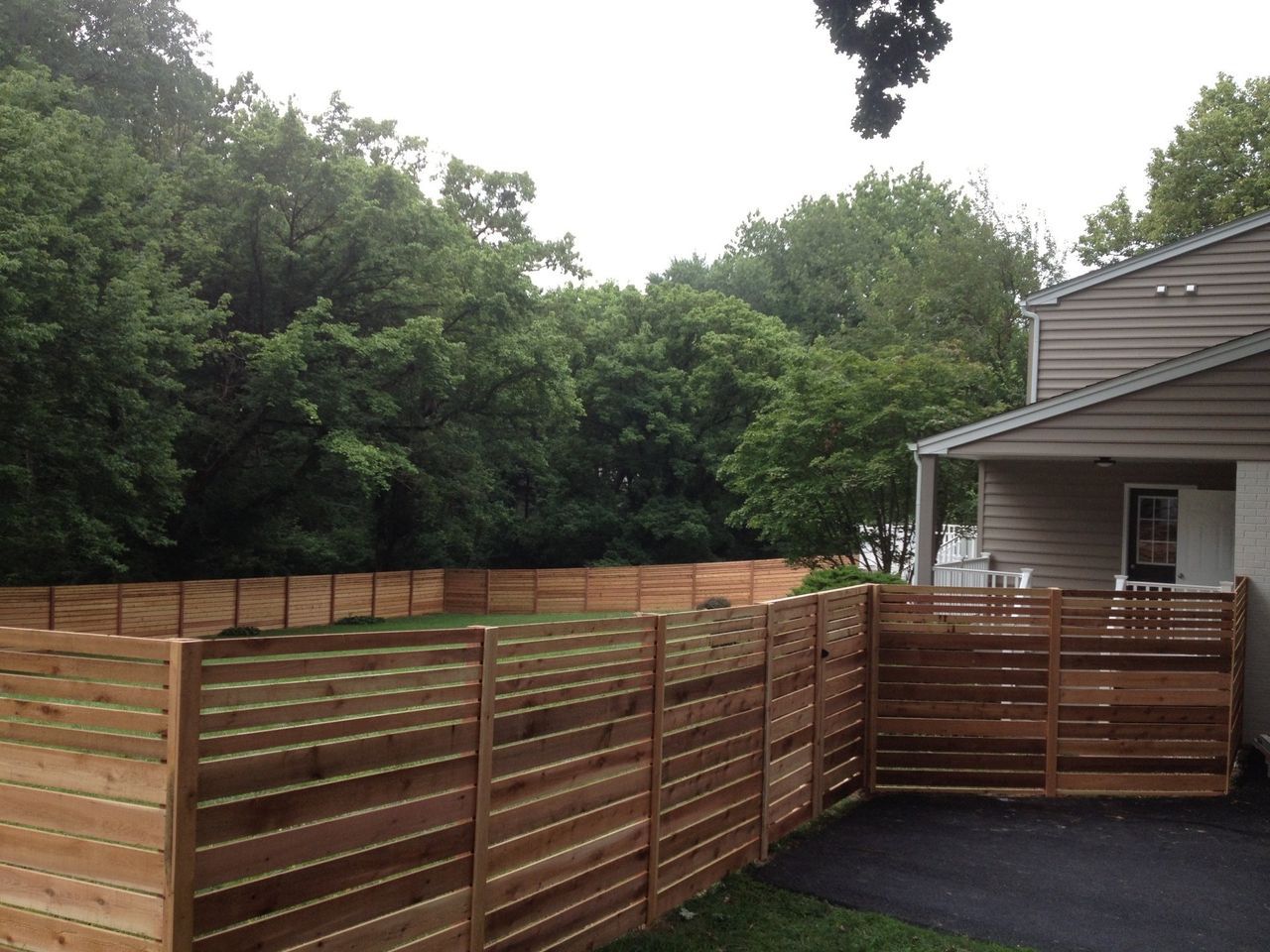 View Of Horizontal Fence In A Yard — Hatboro, PA — Main Street Fence