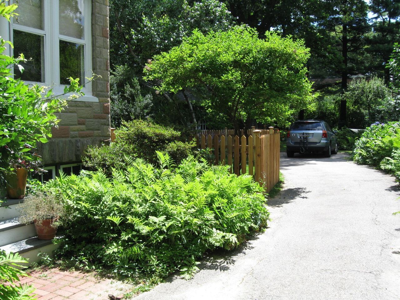 Picket Fence With Plants — Hatboro, PA — Main Street Fence
