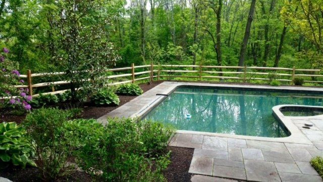 Rail Fence Beside Pool — Hatboro, PA — Main Street Fence