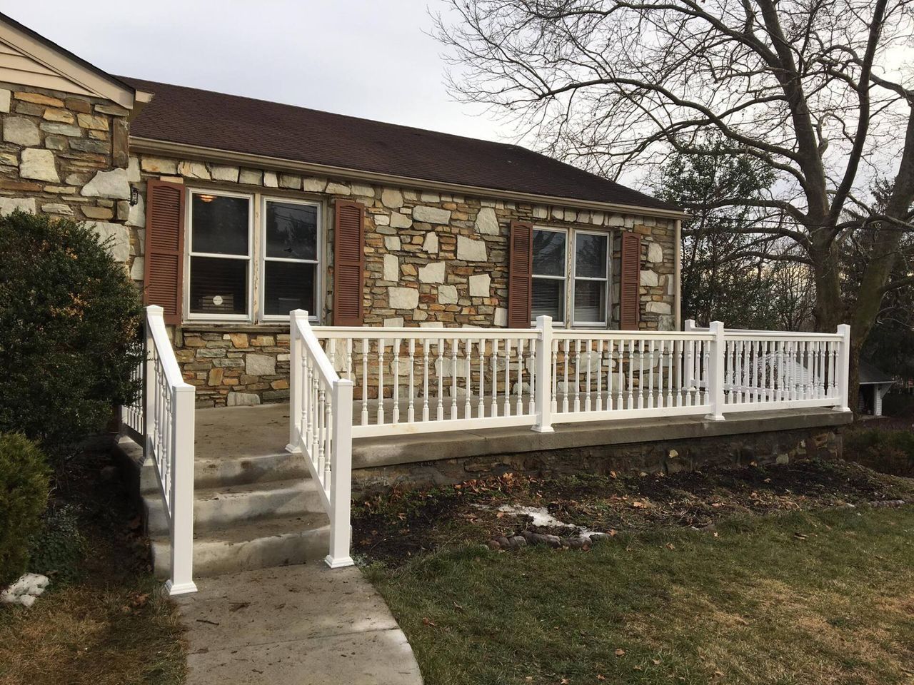 White Railings On Stairs — Hatboro, PA — Main Street Fence