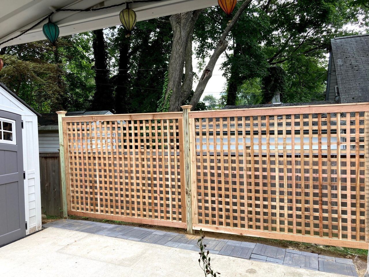 Framed Panel Beside Walkway — Hatboro, PA — Main Street Fence