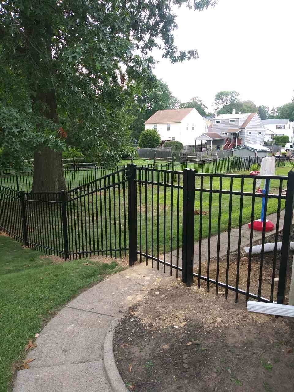 Slanted Aluminum Fence — Hatboro, PA — Main Street Fence