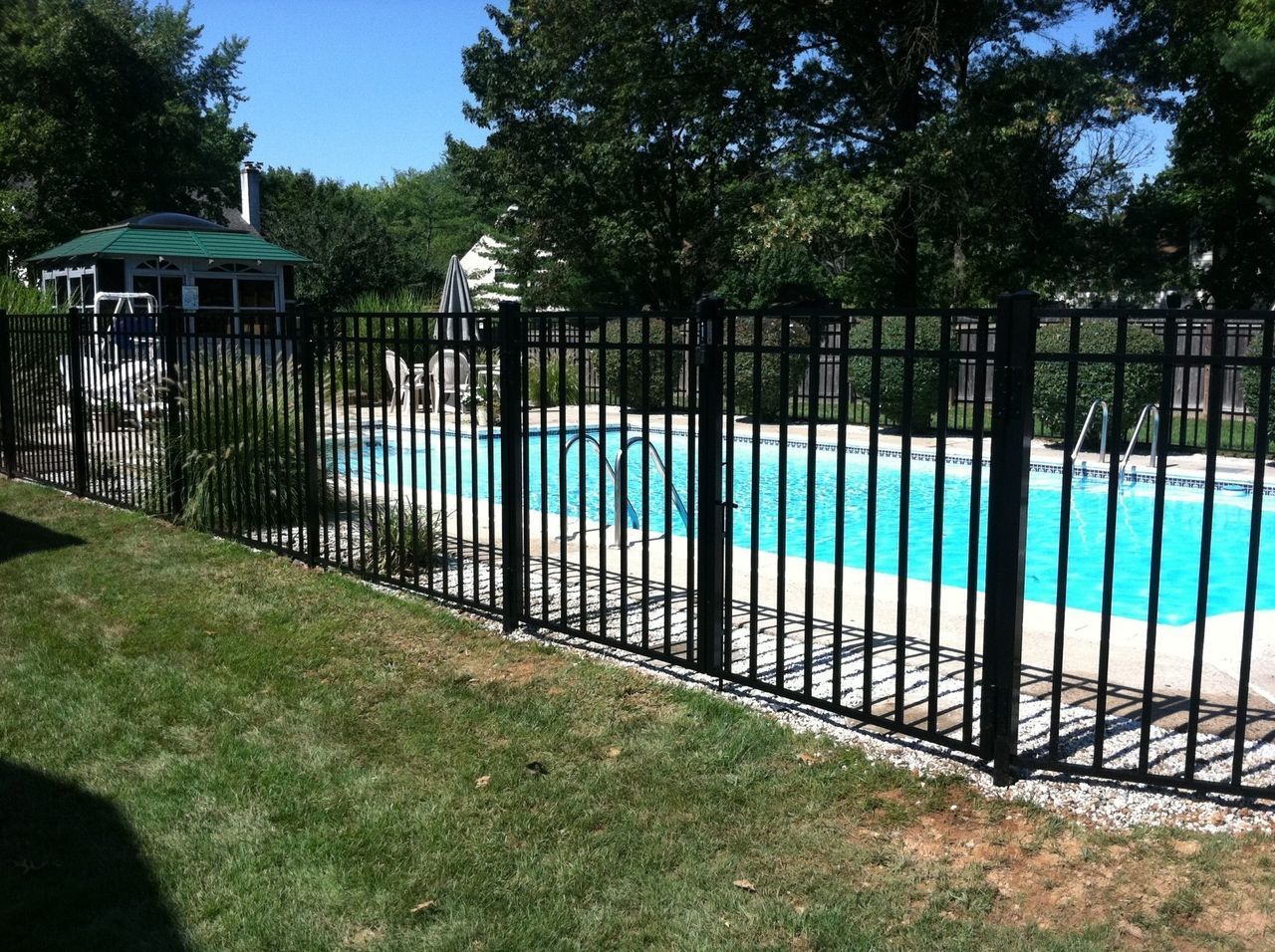 Aluminum Fence Beside Pool — Hatboro, PA — Main Street Fence